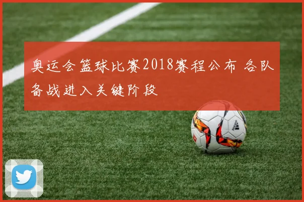 奥运会篮球比赛2018赛程公布 各队备战进入关键阶段